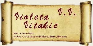 Violeta Vitakić vizit kartica